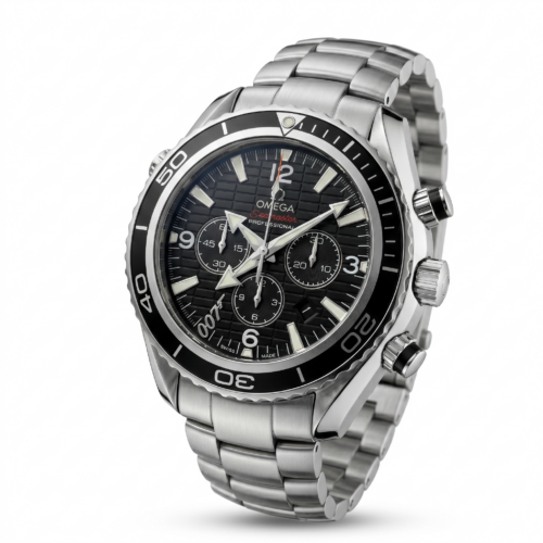 Omega Black Dial Silver Bracelet Seamaster 007 Limited Edition Mens Watch