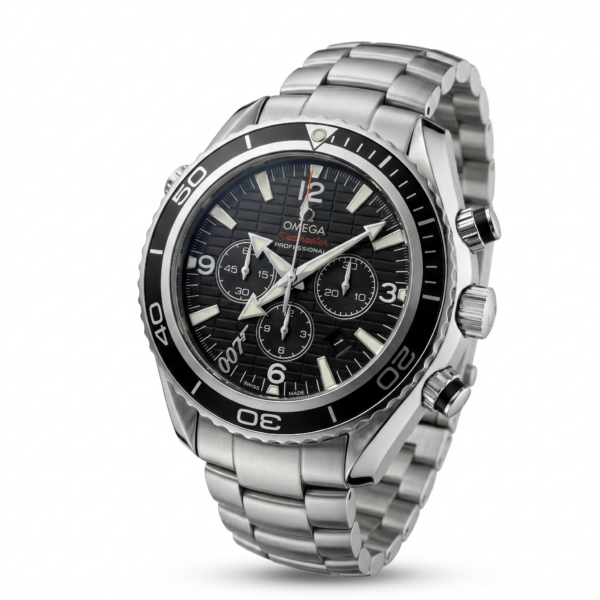 Omega Black Dial Silver Bracelet Seamaster 007 Limited Edition Mens Watch
