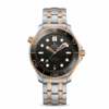 Omega Black Dial Silver Bracelet Seamaster Automatic Mens Watch