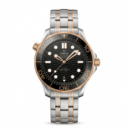Omega Black Dial Silver Bracelet Seamaster Automatic Mens Watch