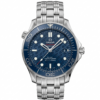 Omega Blue Dial Silver Bracelet Seamaster James Bond 007 Limited Edition Mens Watch