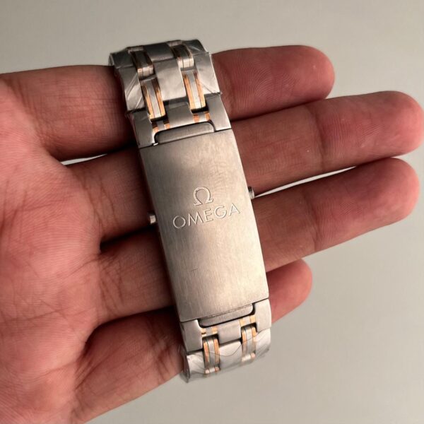 Omega Black Dial Silver Bracelet Seamaster Automatic Mens Watch