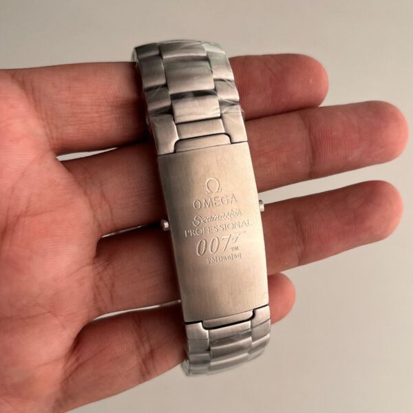 Omega Black Dial Silver Bracelet Seamaster 007 Limited Edition Mens Watch