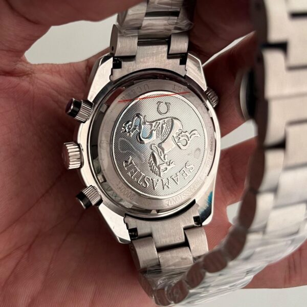 Omega Blue Dial Silver Bracelet Seamaster Professional Mens Watch