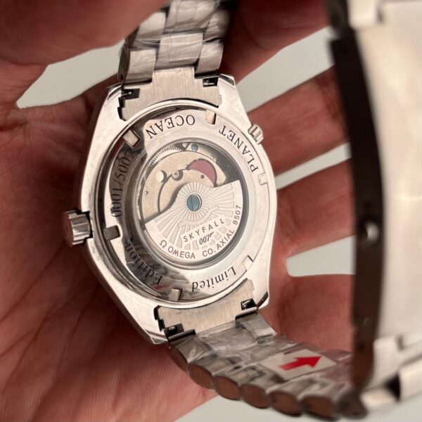 Omega Black Dial Silver Bracelet Seamaster Skyfall 007 Limited Edition Mens Watch