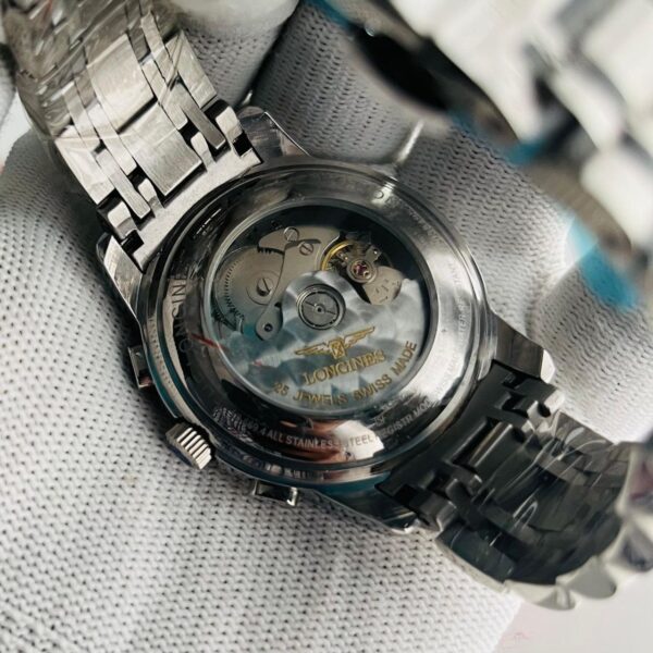 Longines Master Collection Automatic Black Dial Silver Bracelet Mens Watch