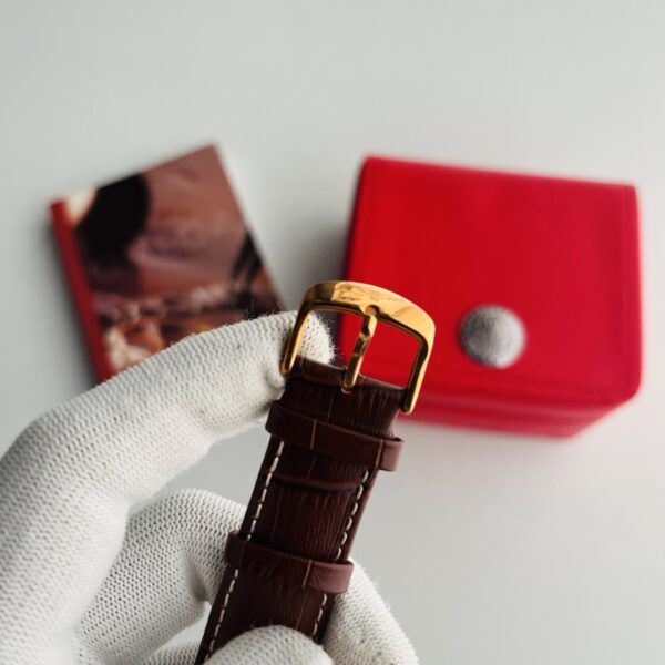 Longines Elegant Collection Black Dial Brown Strap Men's Watch