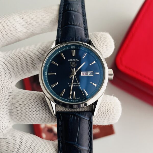 Tag Heuer Carrera Calibre 5 Blue Dial Blue Strap Automatic Men's Watch