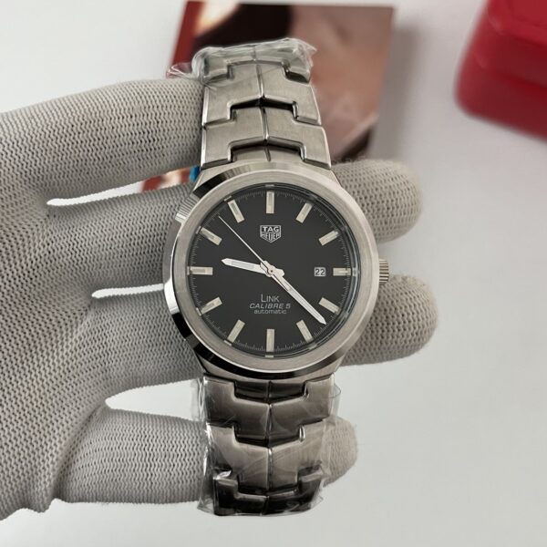 TAG Heuer Link Calibre 5 Automatic Black Dial Steel Bracelet Men's Watch