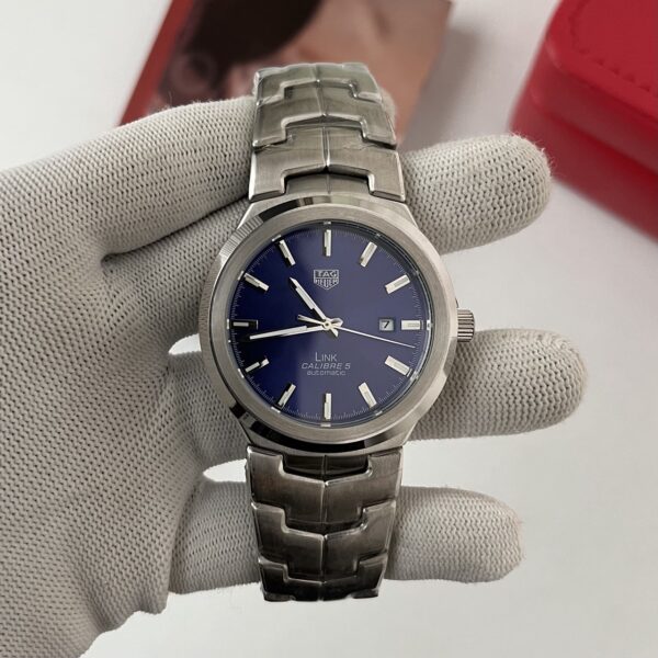 TAG Heuer Link Calibre 5 Automatic Blue Dial Steel Bracelet Men's Watch