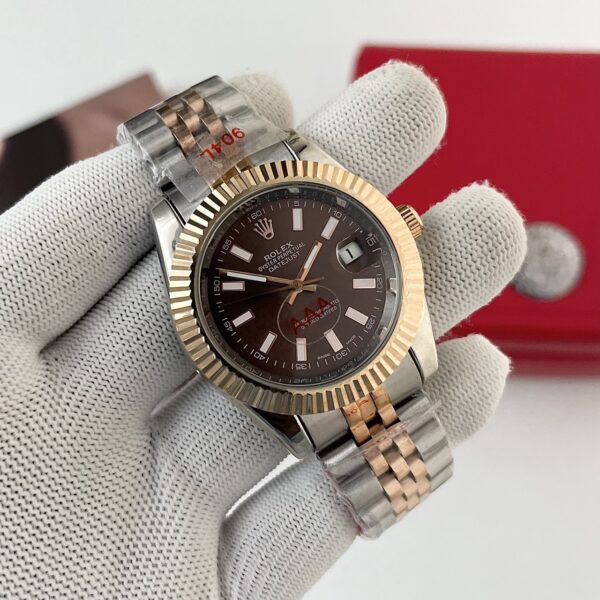 Rolex Datejust Brown Dial Two-Tone Bracelet Automatic Men's Watch