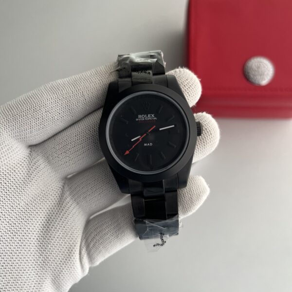 Rolex Oyster Perpetual Black Dial Black Bracelet Automatic Men's Watch