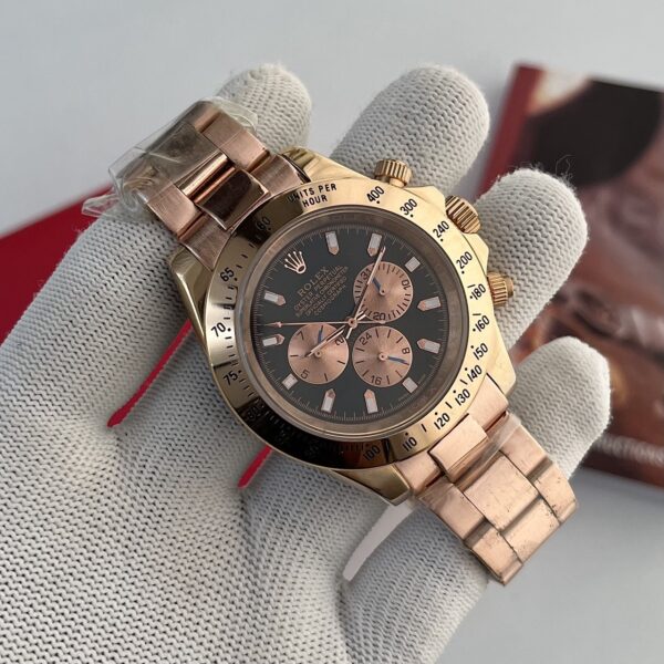 Rolex Daytona Black Dial Gold Bracelet Automatic Men's Watch