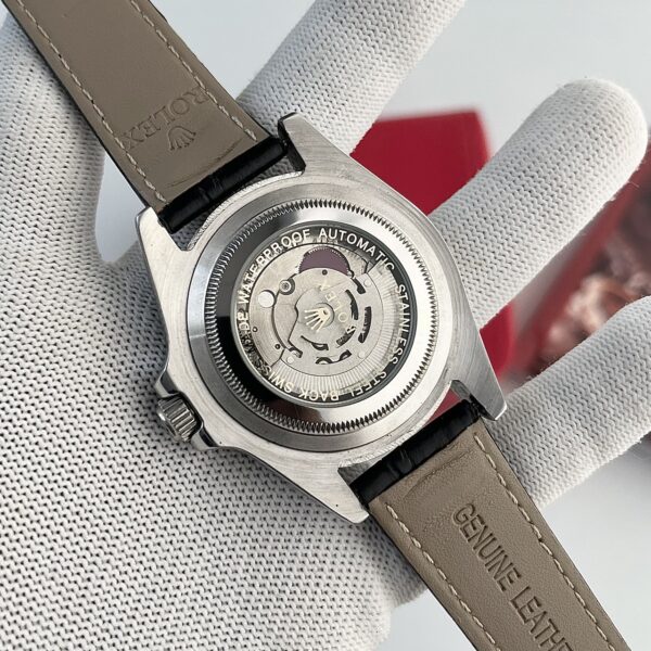 Rolex Oyster Perpetual Datejust Black Dial Black Strap Men's watch