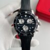 Tissot Seastar Full Black Silver Crown Silicon Strap Men's Watch