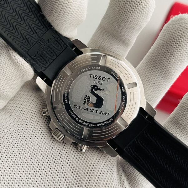 Tissot Seastar Blue Dial Black Silicon Strap Men's Watch