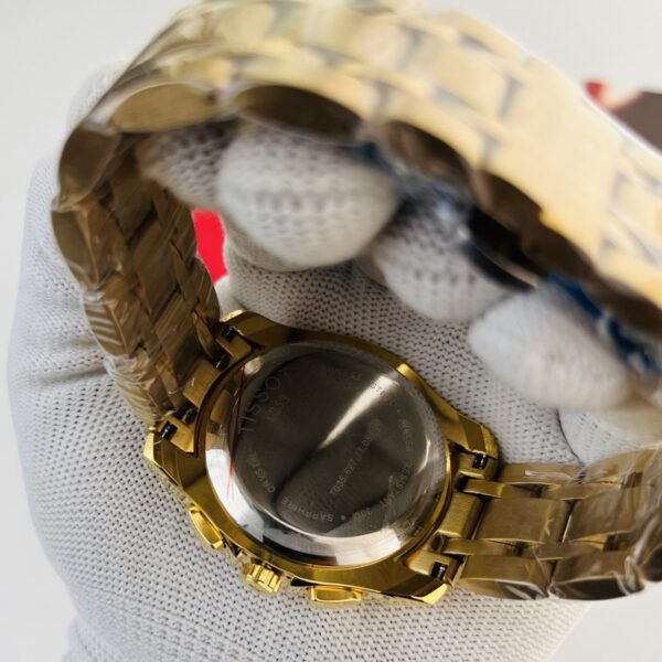 Tissot Chronograph Black Dial Gold Bracelet Men's Watch