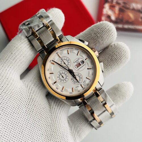 photo_2026-03-08 17.39.08 Tissot Chronograph White Dial Dual Tone Bracelet Men's Watch
