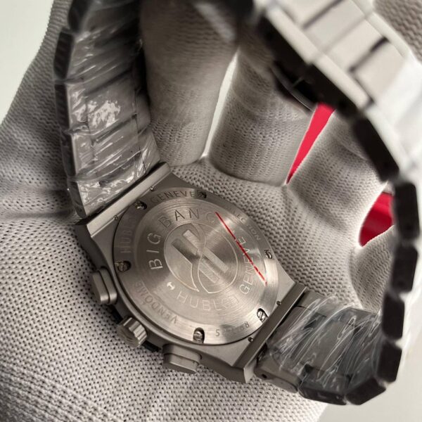 Hublot Big Bang Black Dial Grey Bracelet Men's Watch