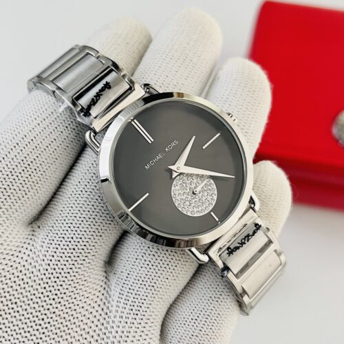 photo_2026-03-08 18.23.23 Michael Kors Portia Black Dial Steel Bracelet Women's Watch