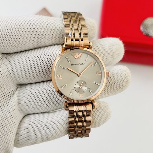 Emporio armani grey dial ladies watch