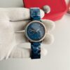 Fossil Blue Dial Rose Gold Bezel Women's Watch