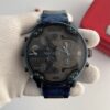 Diesel Big Daddy Dual Time Chronograph Blue Stainless Steel Men's Watch