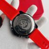 Diesel Black Dial Chronograph Red Silicone Strap Men's Watch