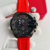 Diesel Black Dial Chronograph Red Silicone Strap Men's Watch