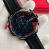 Diesel Black Dial Chronograph Black Silicone Strap Men's Watch