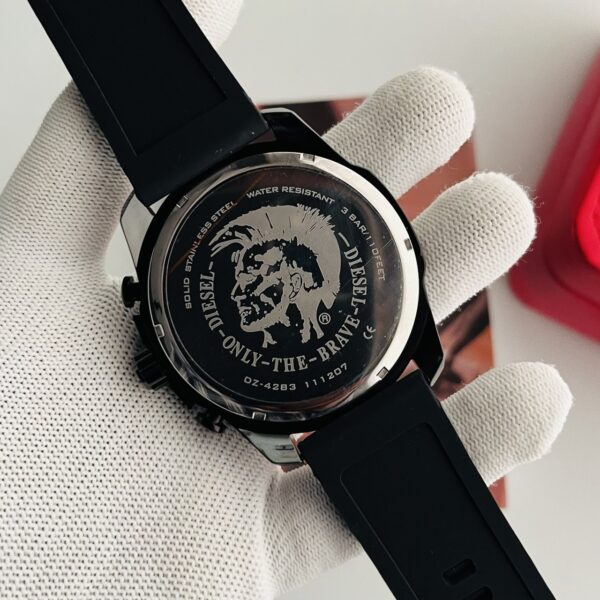 Diesel Black Dial Chronograph Black Silicone Strap Men's Watch