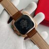 Gucci Vintage Square Chronograph Brown Dial Web Strap Men's Watch
