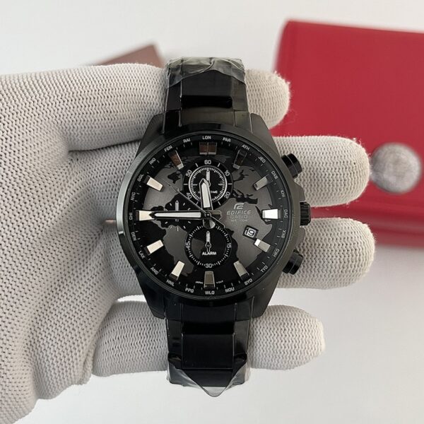 Casio Edifice Black Dial World Time Chronograph Men's Watch