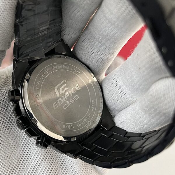 Casio Edifice Black Gold Dial Chronograph Stainless Steel Men's Watch