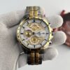 Casio Edifice White Dial Gold-Tone Chronograph Two-Tone Stainless Steel Men's Watch