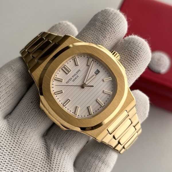 Patek Philippe Nautilus White Dial Men's Watch