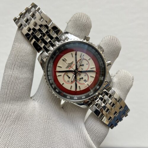 Breitling Navitimer Chronograph Red Dial Men's Watch