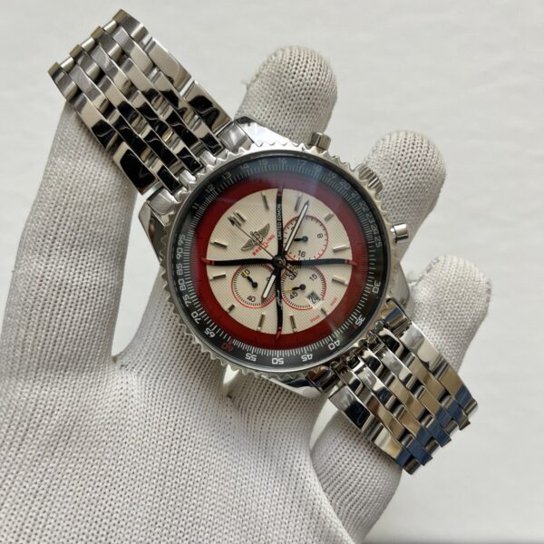 Breitling Navitimer Chronograph Red Dial Men's Watch
