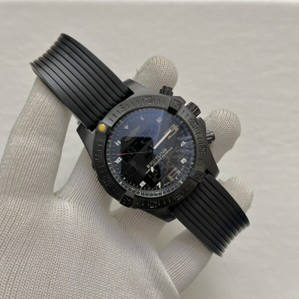 Breitling Exospace B55 Chronograph All Black Digital Analog Sport Edition Men's Watch