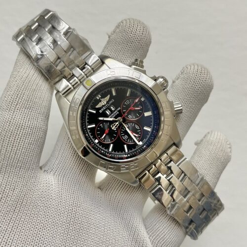 Breitling Chronomat Chronograph Stainless Steel Black Automatic Men's Watch