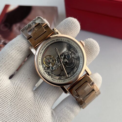 photo_2026-05-20_13-21-16 Patek Philippe Skeleton Automatic Rose Gold Transparent Dial Men's Watch