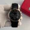 Armani fibre black mens watch